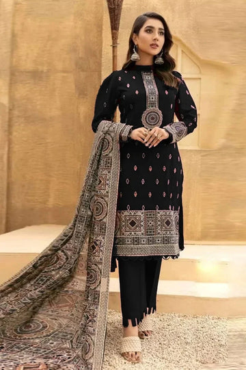 Kayseria KR-189 Black Embroidered Lawn 3pc